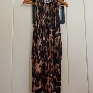 Leopard flowy dress